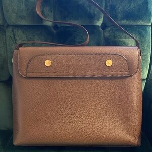 Gucci Brown Leather Vintage Box Style Purse